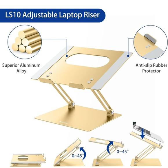 Laptop Stand in Gold - Picture 3 of 8